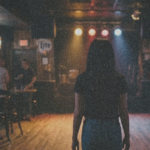 a girl entering the dance floor