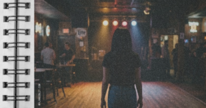 a girl entering the dance floor
